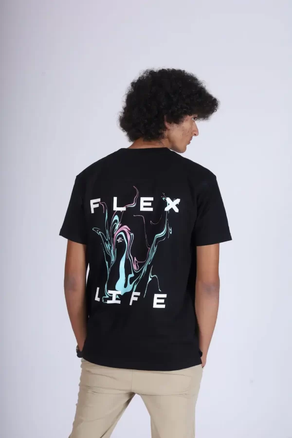 HabibE Flex Life Male Back Tshirts Side Closeup