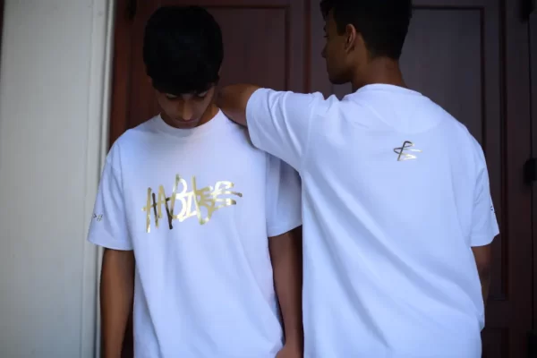 Habibe Essentials White Gold Tshirts Male Closeup
